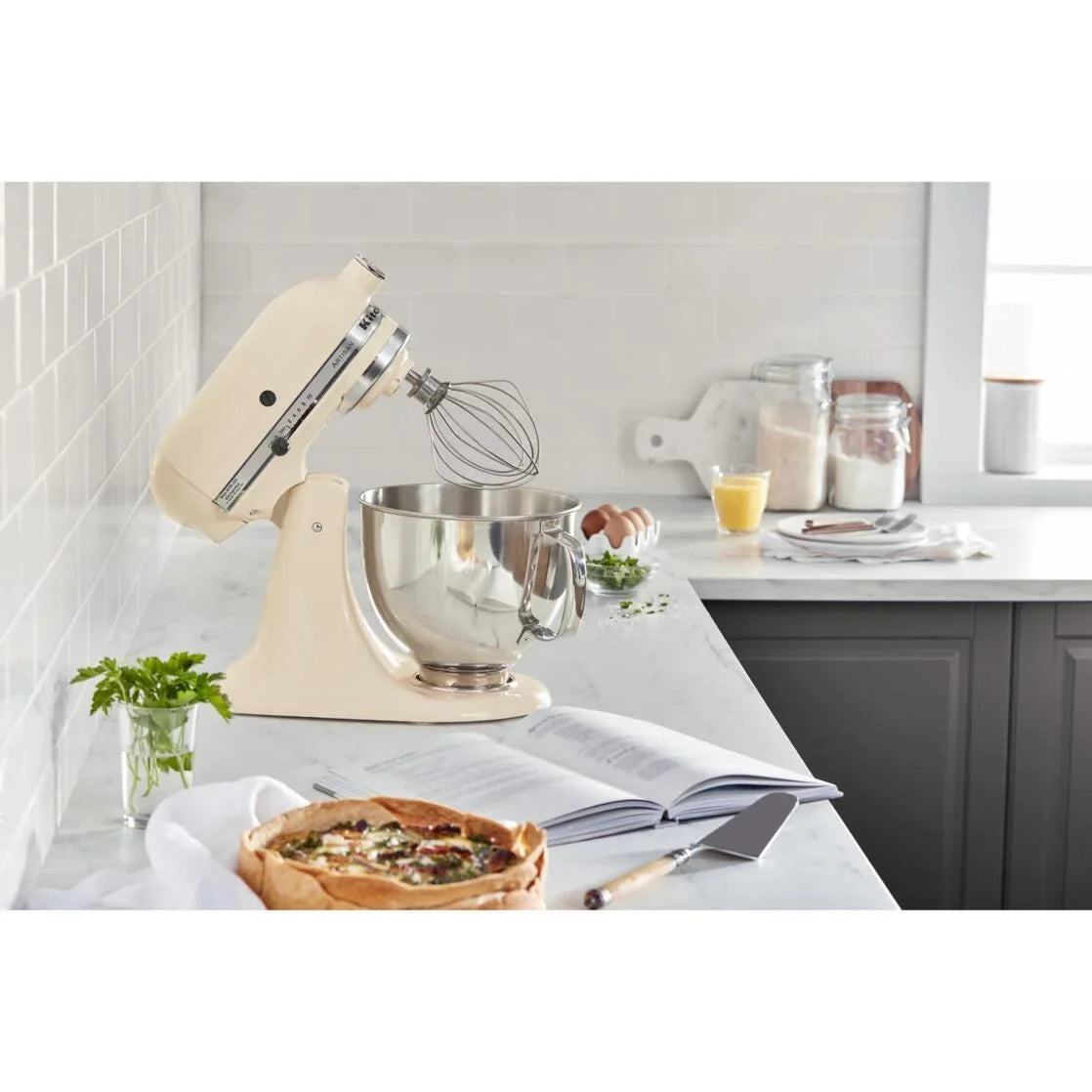 KitchenAid Artisan Series 5-Quart Tilt-Head Stand Mixer, Almond Cream, KSM150PS