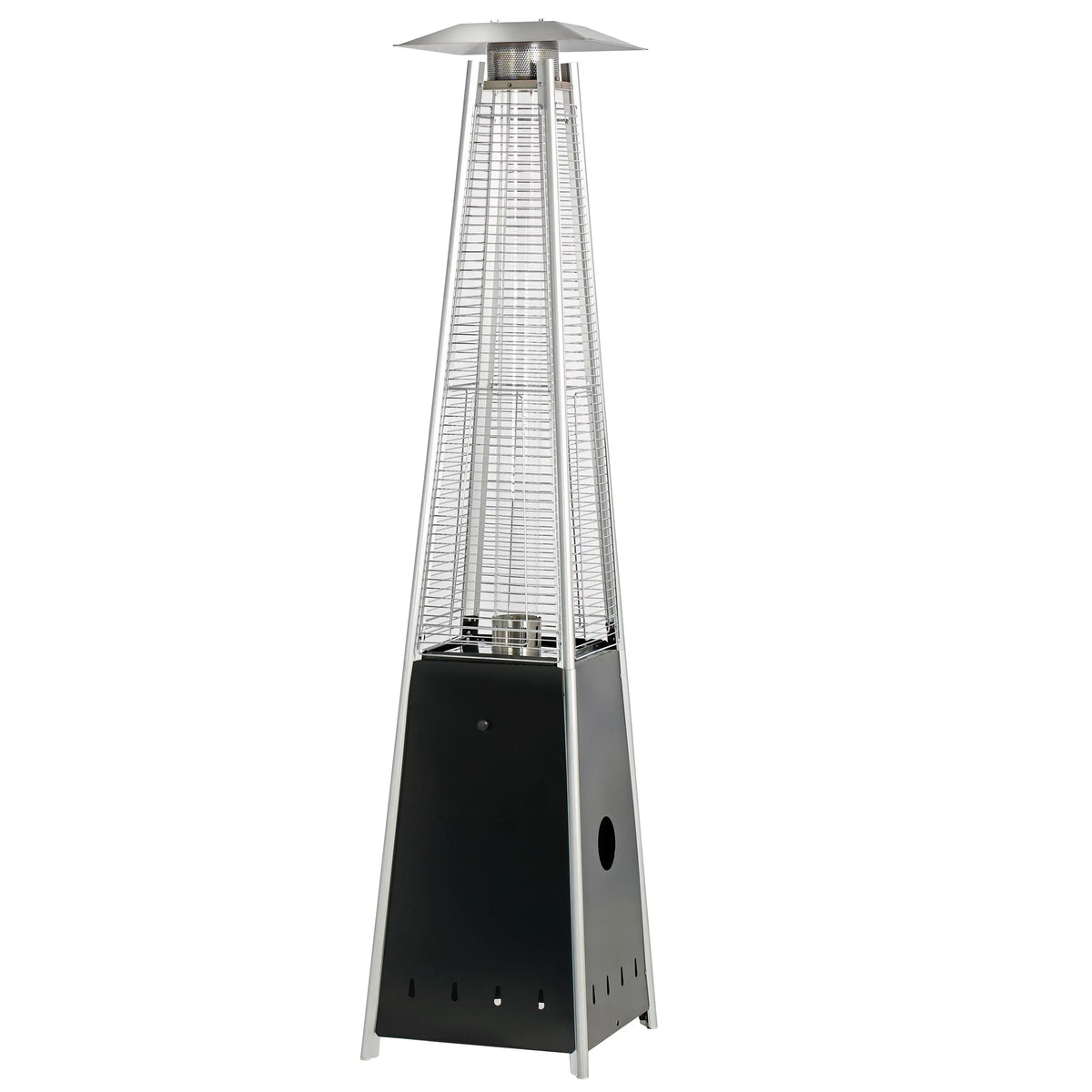 HeatMaxx Pyramid Patio Heater 89.5 in. 40,000 BTU Outdoor Propane Heater, Spiral Flame Patio Heater