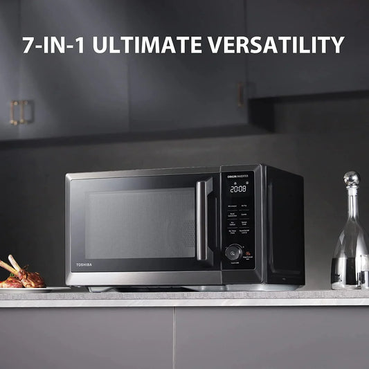TOSHIBA 7-in-1 Countertop Microwave Oven and Air Fryer Combo, 1.0 cu.ft - 1000W