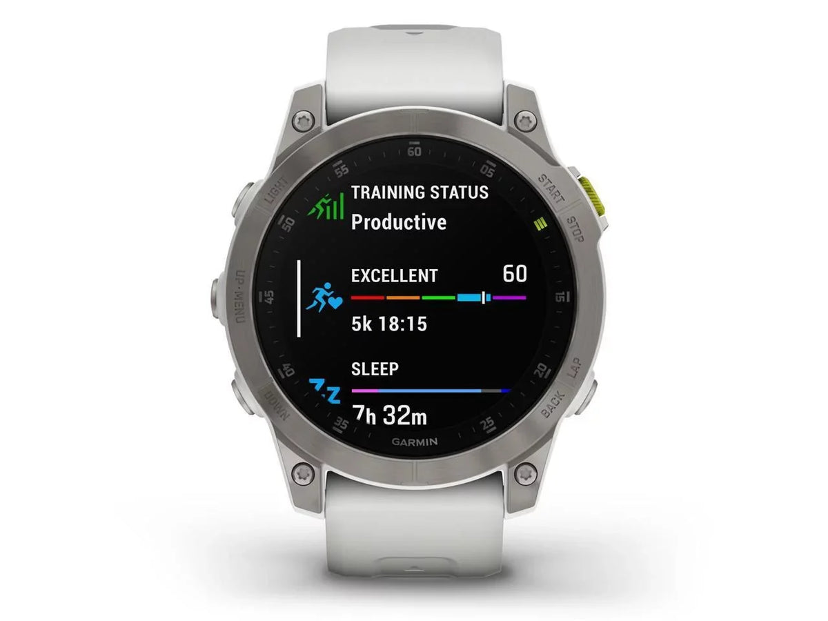 Garmin Epix Gen 2 Sapphire 47mm GPS Smartwatch, White Titanium #010-02582-20