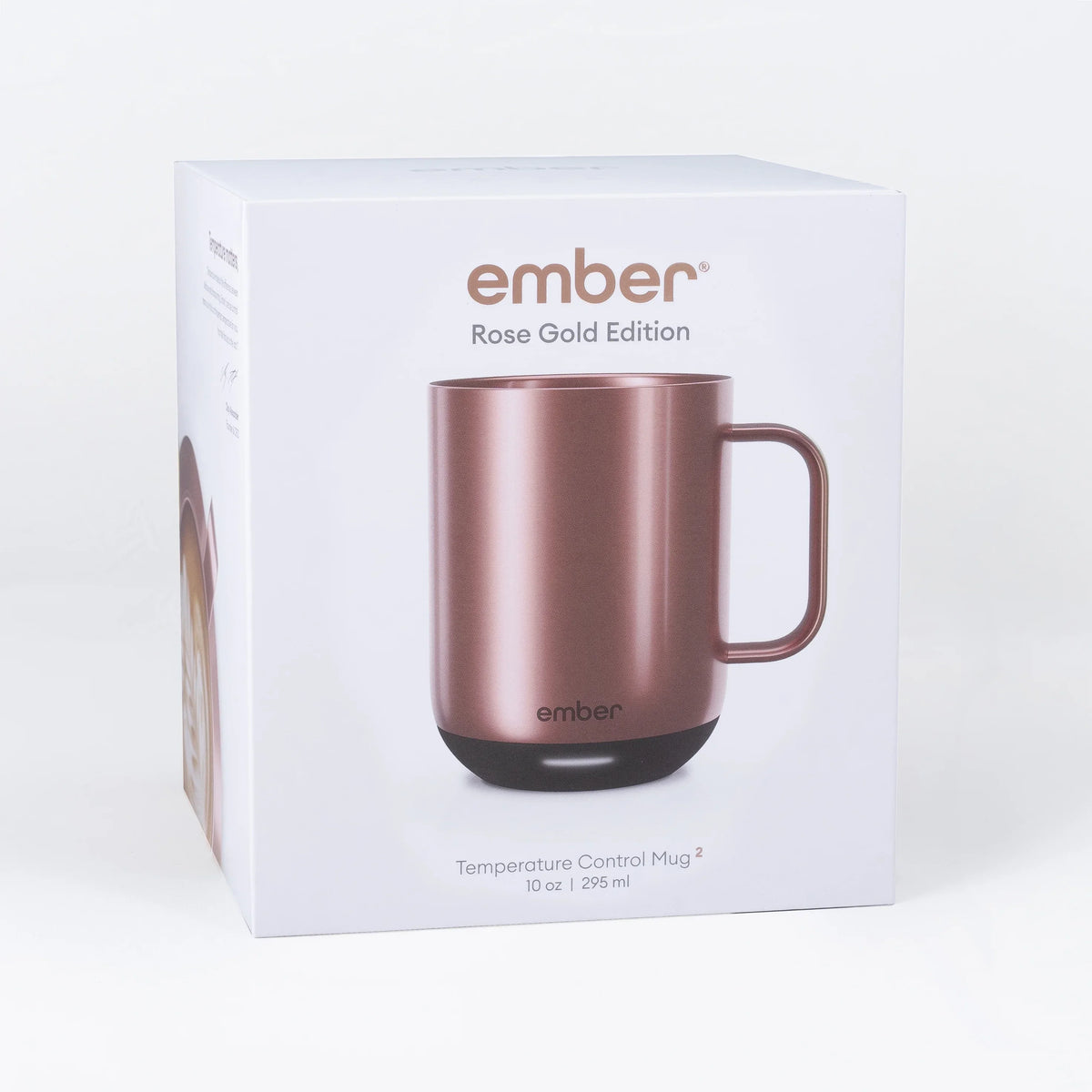 Ember Temperature Control Smart Mug 2, 10 oz, Rose Gold, Up To 1.5-hr Battery Life - App Controlled Heated Coffee/Tea Mug - Improved Design