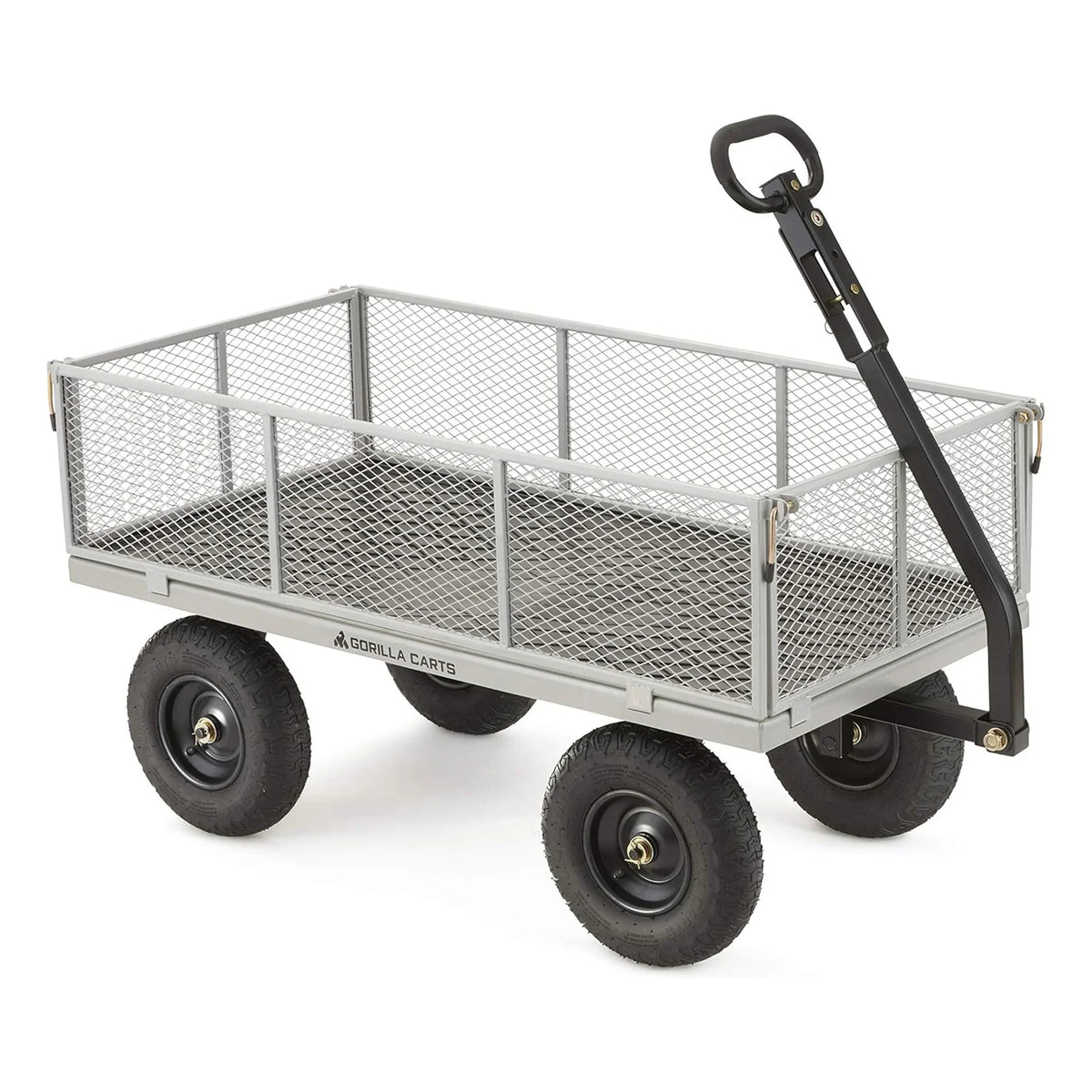 Gorilla Carts 1000-lb. Capacity Steel Utility Cart, Model #GOR1001-Com, 13-inch Pneumatic Tires