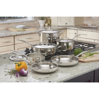 Cuisinart Chef's Classic Stainless Cookware 11 Piece Set, 77-11G
