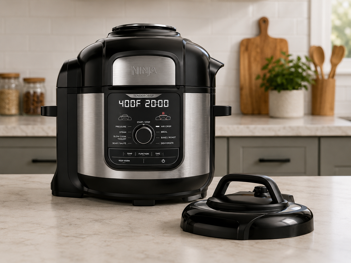 Ninja FD401 Foodi 12-in-1 Deluxe XL 8-Quart Pressure Cooker and Air Fryer - Silver