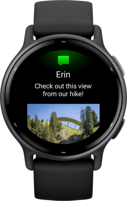 Garmin - vívoactive 5 GPS Smartwatch 42 mm Fiber-reinforced polymer - Slate Aluminum and Black