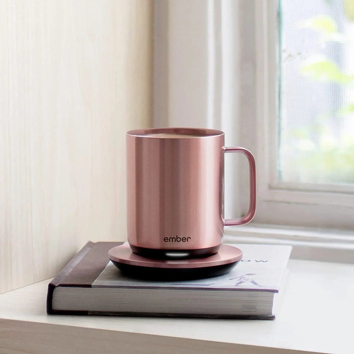 Ember Temperature Control Smart Mug 2, 10 oz, Rose Gold, Up To 1.5-hr Battery Life - App Controlled Heated Coffee/Tea Mug - Improved Design
