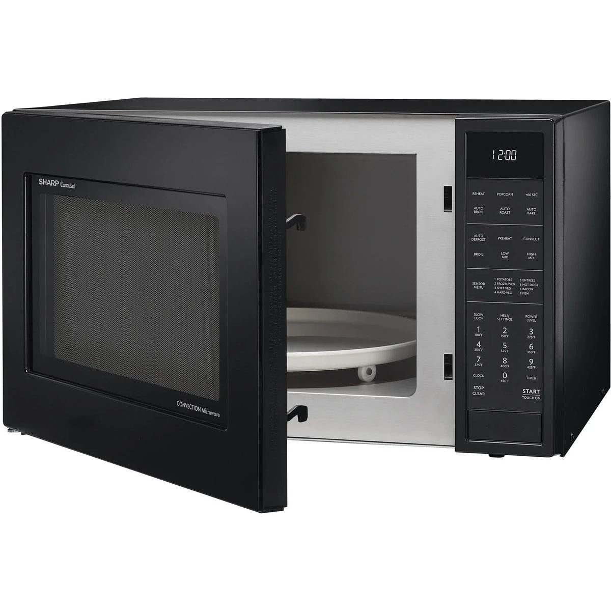 Sharp 1.5 Cu. Ft. 900W Convection Microwave Oven, Black
