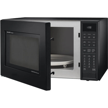 Sharp 1.5 Cu. Ft. 900W Convection Microwave Oven, Black